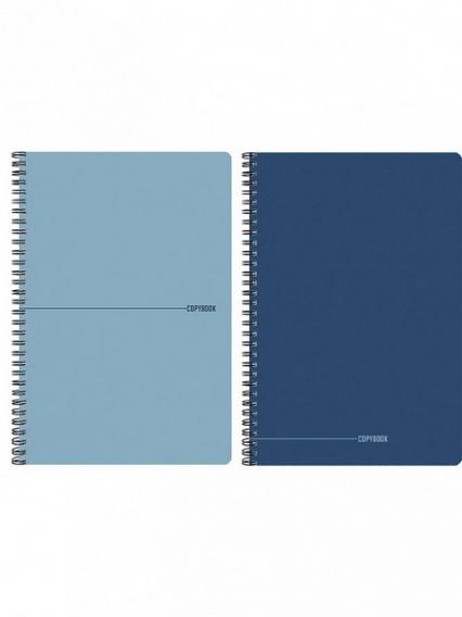 Тетрадь А4 96 л. кл. греб. ПП "В синих тонах"