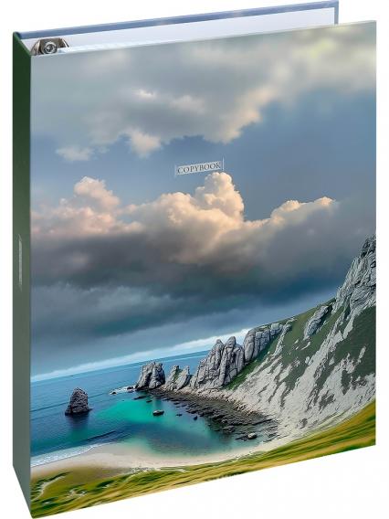 Тетрадь А5 80 л. кл. на кольцах ПП "Нежная абстракция"