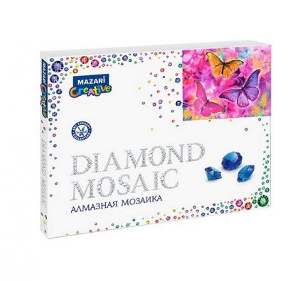 Алмазная мозаика с полн. зап. 40*50 см Mazari "Яркие бабочки" подрамник