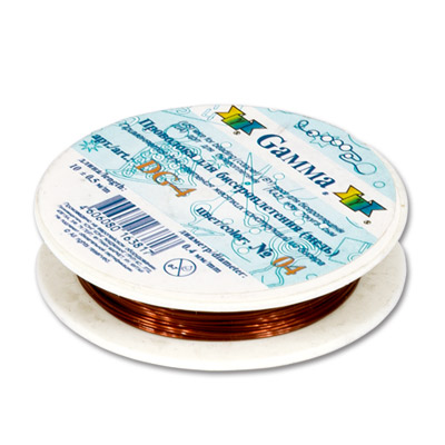 Проволока для бисероплетения 0,4 мм, 10 м Gamma под медь