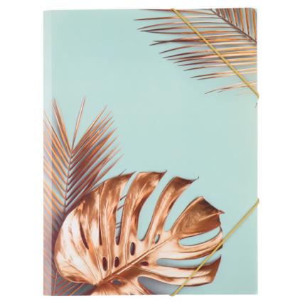 Папка на резинках А4 Fiorenzo "Ночные тропики" мятный с рисунком