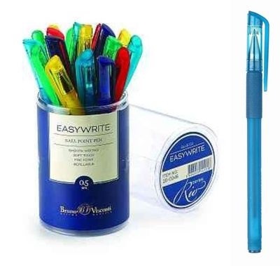 Ручка шар. Br.V. EasyWrite "Rio" 0,5 мм, синяя, рез. держ., L=136 мм