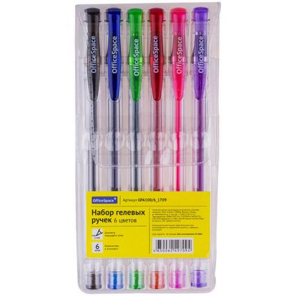 Набор гел. ручек 06 цв. OfficeSpace 1,0 мм