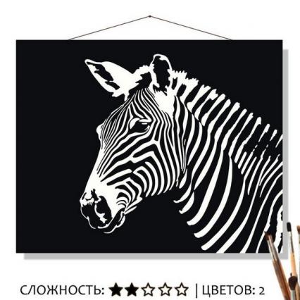 Картина по номерам 40*50 см Selfica "Монохромная" подрамник