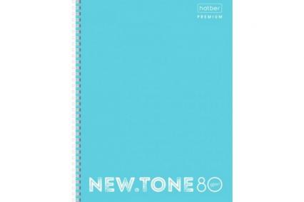 Тетрадь А4 80 л. кл. греб. Х "Ньютон пастель. Незабудка"