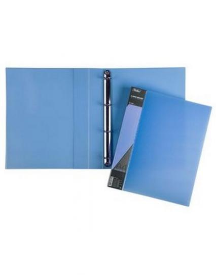 Папка А4 на 4 кольц. 40 мм Х "Бриллиант" полупр. синяя