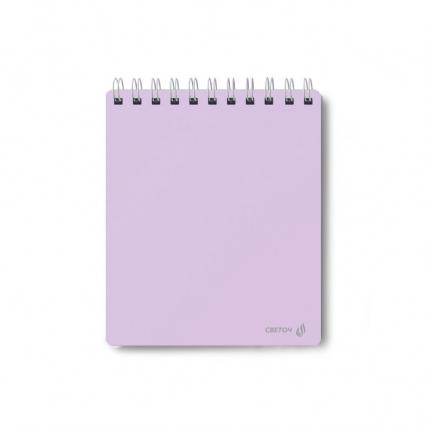 Блокнот А6 60 л.  пл. обл. греб. клетка Светоч "Лиловый"