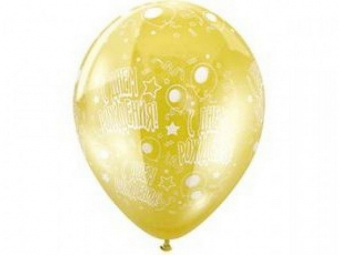 Шар возд. №14 "С Днем Рождения! Шары" шелк., кристалл