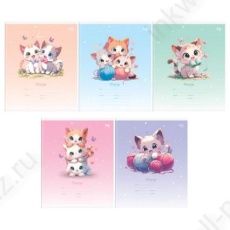 Тетрадь 12 л. кос. лин. БД "Kitty love"