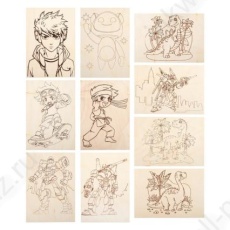 Набор для выжигания Brauberg "Для мальчиков" доски 5 шт., 10 рисунков, 15*21 см