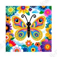 Алмазная мозаика 30*30 см Mazari "Бабочка"