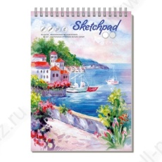 Скетчпад А4 тв. обл. греб. 40 л. Ф+ "Тихая гавань" 80 г/м2