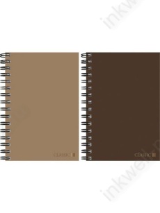Записная кн. А6 80 л. греб. клетка ПП "Оттенки коричневого"