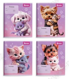 Тетрадь 12 л. кос. лин. БД "Обнимашки"