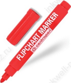 Маркер на водной основе Centropen 2,5 мм красн., кругл.