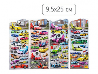 Наклейка объемная Mazari "Машинки"