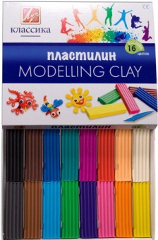 Пластилин 16 цв. ЛУЧ "Классика. Детство" 240 г, со стеком 