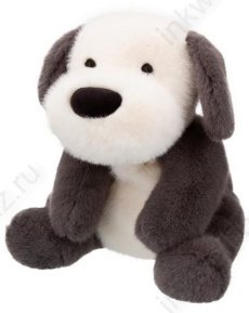 Игрушка мягкая Relana "Собака" бело-серый, 40 см