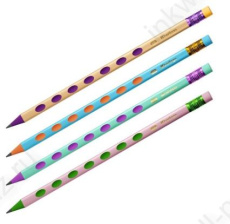 Карандаш пл. с ласт. Berlingo "Metallic Ergo" трехгранный, с выемками