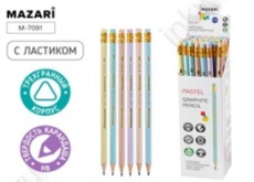 Карандаш пл. с ласт. Mazari "Pastel" трехгр.