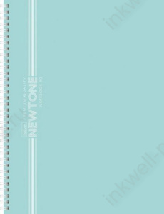 Тетрадь А4 80 л. кл. греб. Х "NEWtone Pastel. Зеленый нефрит" Soft-touch