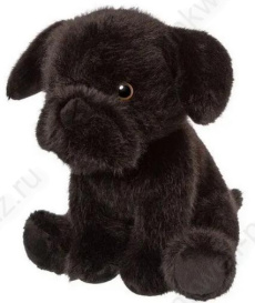 Игрушка мягкая Relana "Собака" черный, 19 см