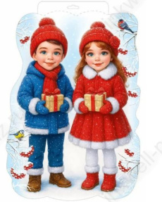 Плакат фигурный А3 "Дети с подарками" Плакат фигурный А3 "Дети с подарками"