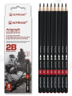 Карандаш чернографитный акварельный Acmeliae 2B