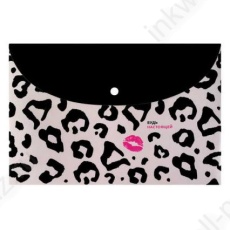 Папка-конверт на кнопке А4 Ф+ "Леопард"