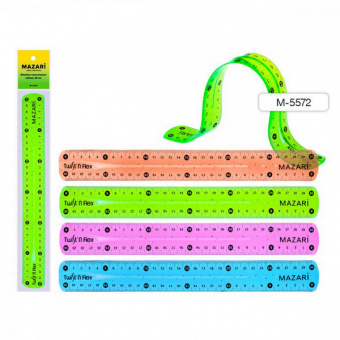 Линейка гибкая 30 см Mazari 