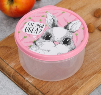 Ланч-бокс 500 мл "Где мой обед?" кругл.