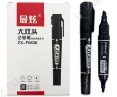 Маркер перманент Intelligent 2-6 мм двухст. черн.