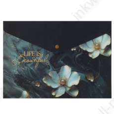 Папка-конверт на кнопке А4 Fiorenzo "Анемон" тисн. фольг.