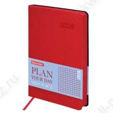 Ежедневник дат. 2026 г. А5 168 л. Galant "White" иск. кожа, белый