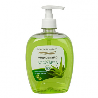 Жидкое мыло 500 мл Золотой идеал "Алоэ-вера" дозатор