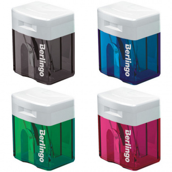 Точилка пласт. 1 отв. с контейнером Berlingo