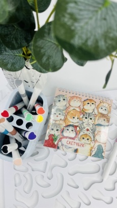 Скетчбук А5 греб. 40 л. Sweet CS "Кролик клубничка" 200 г/м2 