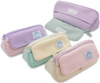 Пенал-косметичка Intelligent "Треугольный" с наружным карманом на липучке