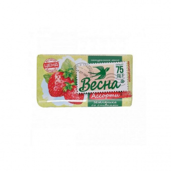 Туалетное мыло Весна "Земляника со сливками" 90 г
