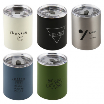 Термокружка 350 мл Кокос "Выпьем кофе"