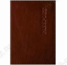 Обложка для паспорта OfficeSpace "Элегант" нат. кожа, коньяк