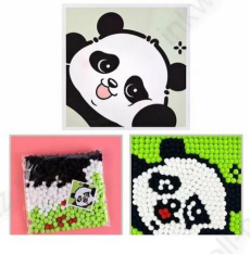 Аппликация помпонами 22*22 см Творческая мастерская "Панда"