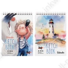 Скетчбук А5 греб. 20 л. БД "Поднять паруса" акварельный 180 г/м2