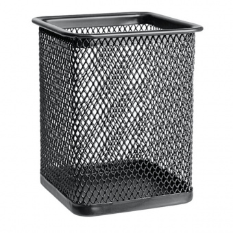 Стакан для канц. прин. мет. квадрат. Klerk черн.