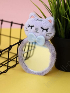 Зеркало карм. "Sleeping kitten" фиол., плюш.