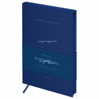 Ежедневник недат. А5 136 л. Greenwich Line "Загадочная душа. Ярко-синий" иск. кожа, цв. срез