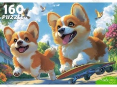 Пазл 160 эл. ПП "Веселые щенки корги"