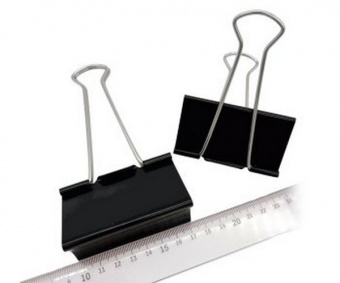 Зажим для бумаг 75 мм черн.