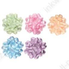 Бант подар. d=9,6 см Кокос пастель, ассорти