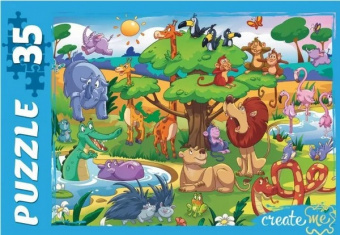 Пазл-макси 035 эл. ПП "Джунгли №4"